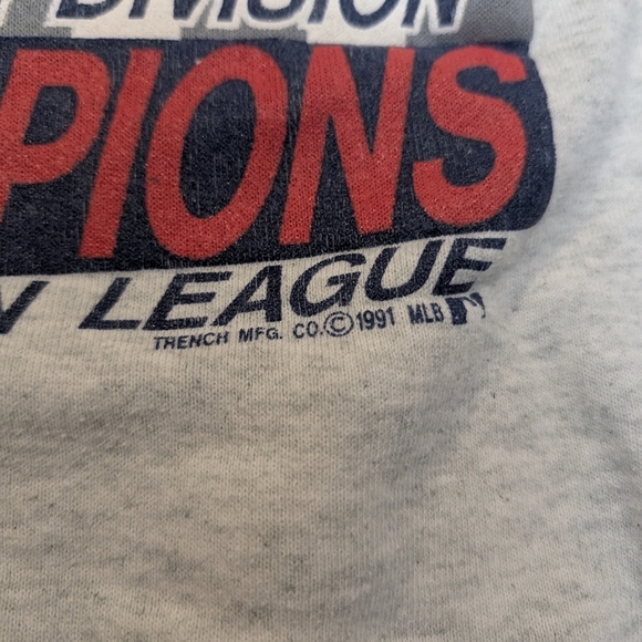 VTG 90s Minnesota Twins Mens XL Gray Sweater Western Division Champions - Picture 3 of 7